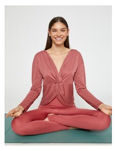 Koton Gathered Detailed Yoga Sweatshirt Modal Blended Silky Textured