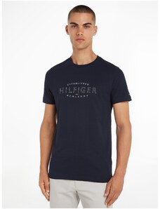 Tmavě modré pánské tričko Tommy Hilfiger Curve - Pánské