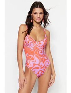 Trendyol Abstract Patterned Underwired Regular Leg Swimsuit