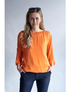 Collfashion Halenka hedvábí s krajkou 10949 Itálie barva: fuchsie