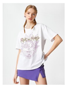 Koton Rick And Morty T-Shirt Licensed Printed Crewneck Short Sleeved