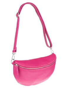 NovaKabelka.cz Kožená kabelka crossbody Reni Grande Fuxia růžová