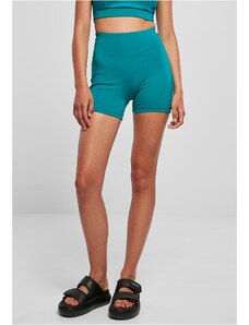 UC Ladies Dámské kalhotky Recycled High Waist Cycle Hot Pants vodově zelené