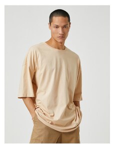 Koton Basic Oversize Tričko Crew Neck Krátký rukáv