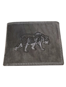 Kožená peněženka medvěd šedý