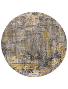 Flair Rugs koberce Kusový koberec Cocktail Wonderlust Grey/Ochre kruh - 160x160 (průměr) kruh cm