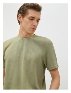 Koton Basic T-Shirt Crew Neck Short Sleeve Textured