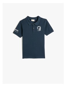 Koton Atatürk Printed Polo Neck T-Shirt Short Sleeve Buttoned