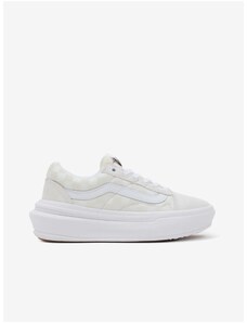 Krémové kostkované semišové tenisky na platformě VANS Old Skool - Dámské