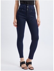 Orsay Tmavě modré dámské skinny fit kalhoty - Dámské