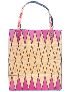 Cork Korková kabelka Shopping tote bag geometric