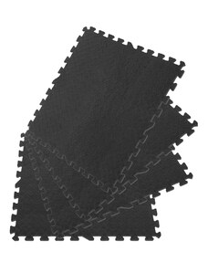Eva 7643 Pěnový koberec 61,8 x 61,8 cm 4 ks, černá