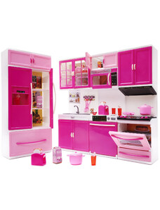 FunPlay FP-6117 Plastová kuchyňka pro panenky 31x13,5x6 cm, růžová