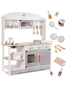 FunPlay 6287 Dětská dřevěná kuchyňka s příslušenstvím