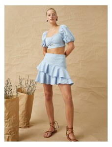 Koton Layered Mini Skirt Cotton