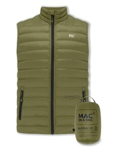 MAC IN A SAC Mac Alpine DG khaki pánská sbalitelná péřová vesta