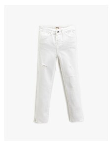 Koton Basic Jeans Trousers 5-Pocket Slim Fit Worn.