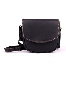 HGL (Německo) Černá pevná kožená crossbody kabelka HGL no. 962