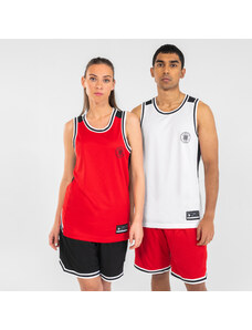 TARMAK Basketbalový oboustranný dres T500 bílo-červený