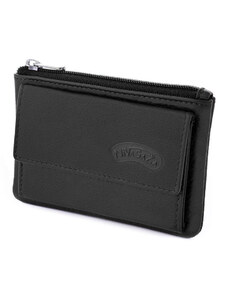 Nivasaža Unisex malá kožená peněženka černá N139