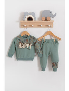 TrendUpcz Tepláková souprava Happy, zelená | Dětské a kojenecké oblečení