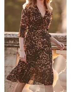 Hnědé leopardí šaty Sosandar