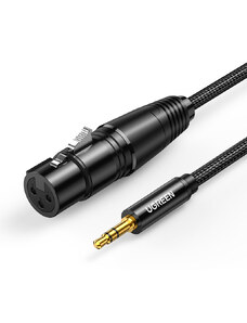 Ugreen audio kabel 3,5 mm mini jack (samec) XLR (samice) 1 m Černá