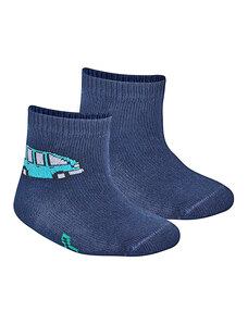 Kojenecké vzorované ponožky WOLA AUTOBUS modré