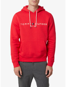 Tommy Hilfiger pánská červená mikina Logo Hoody