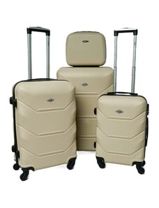 Rogal Zlatá sada 4 luxusních skořepinových kufrů "Luxury" - vel. S, M, L, XL