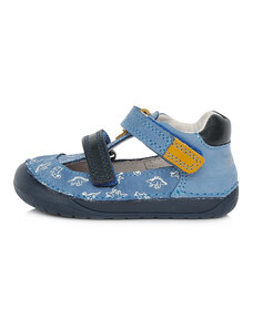 DDStep Barefoot kožené sandálky - D.D.step 070-359 Modré