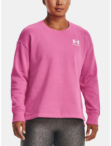 Under Armour Mikina Rival Fleece Oversize Crew-PNK - Dámské