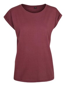 Build Your Brand Volné dámské tričko s ohrnutými rukávy