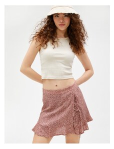 Koton Mini Shorts Skirt Floral Viscose Tie Detail