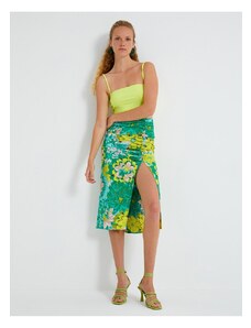 Koton Slit Midi Skirt with Drape Detail