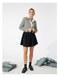 Koton Pleated Mini Flared Skirt