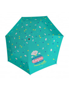 Doppler Kids Mini HAPPY CLOUD - dětský skládací deštník, zelená, geometrický / abstraktní