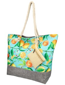 Linea Moda Velká plážová taška v designu citrusových plodů vzor 9