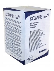 ZARYS International Group KOMPRI lux - Komprese gázová s RTG kontr. nití, 17N, 12W, 5x5cm, nesterilní (100ks)