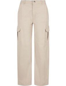 URBAN CLASSICS Ladies High Waist Straight Cargo Pants - softseagrass