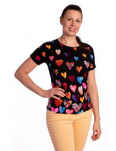 Kulpa K23-028 - dámské letní tričko barevná srdce