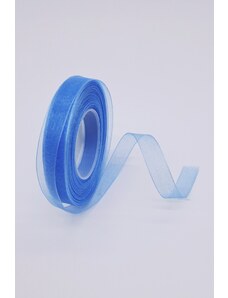 Haillo Fashion Šifonová stuha - 12 mm, modrá