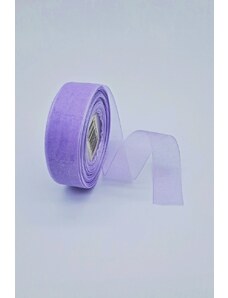 Haillo Fashion Šifonová stuha - 25 mm, fialová