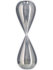 Stříbrné skleněné přesýpací hodiny Bizzotto Kronos 39,7 cm