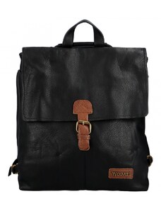 Coveri Jednoduchý dámský koženkový batoh Eduarde, černá