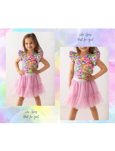 Dívčí tričko s kanýrkem bublinkové | Lily Grey