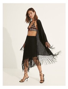 Koton Melis Ağazat X Cotton - Midi Length Skirt Tassel Detail