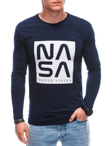 Buďchlap Granátové tričko s nápisem Nasa L163