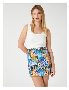 Koton Side Slit Mini Skirt Slim Cut