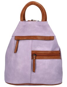 JGL Pohodový dámský koženkový batůžek Vlako, fialová